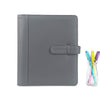 READY to SHIP! FINLEY- USA Letter Leather Ring Binder Organizer- Grey