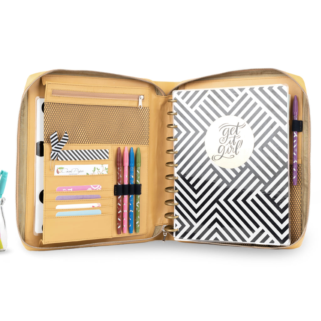 MICA- Zippered Large Planner Cover for Coil Bound / Discbound Planners