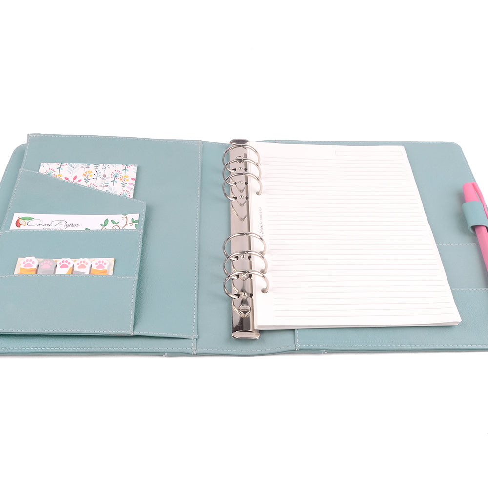 A4 Office Binder - Mouse-Grey - Smooth Leather