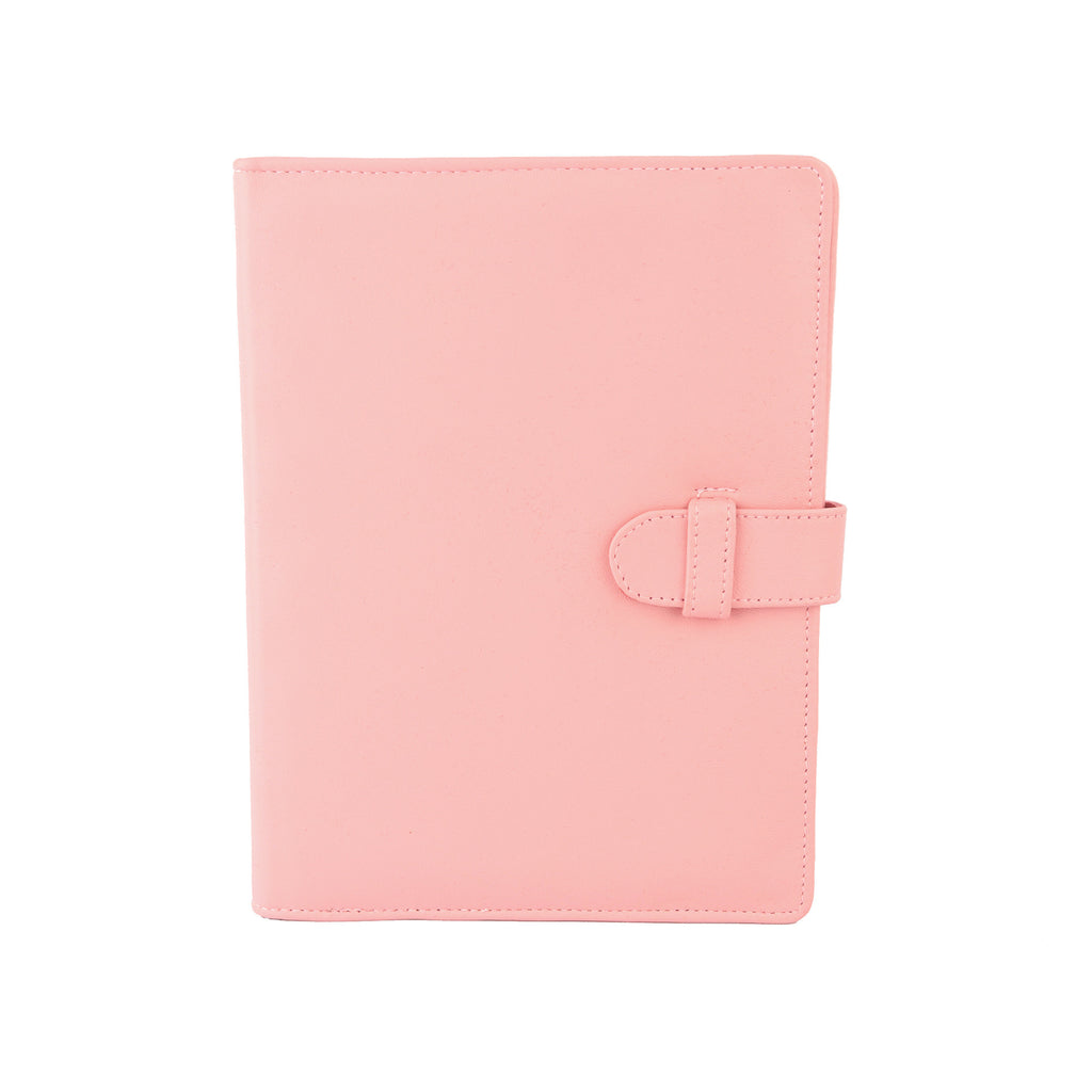 Pale Pink A5 Leather PadFolio by CocoaPaper