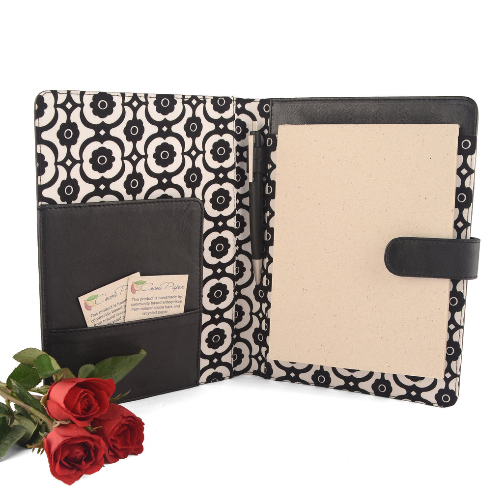 Black A5 Fabric Lined PadFolio, lots of other combinations available by CocoaPaper