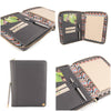 MAIDEN- A5 Leather Compendium, Fabric Lined