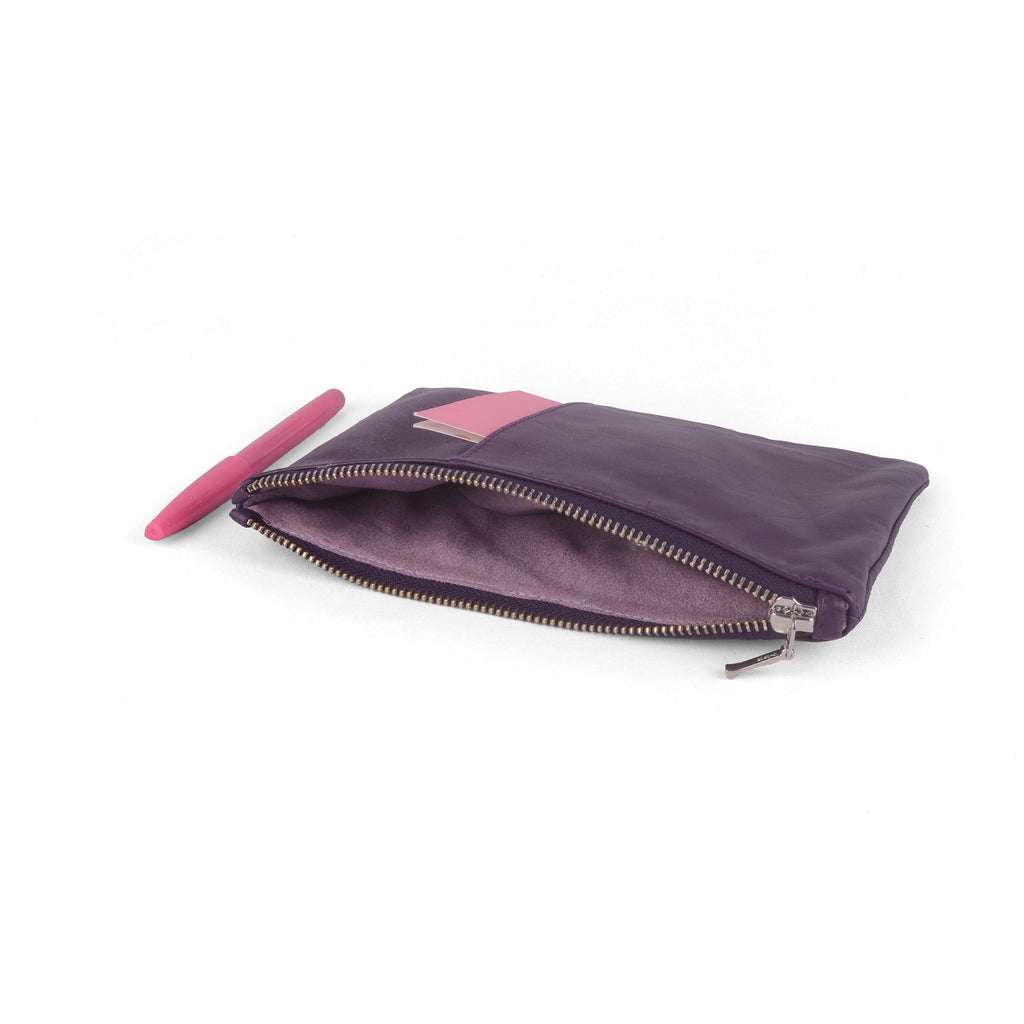 ROSE- Leather Planner Pouch / Accessory Organizer Pouch